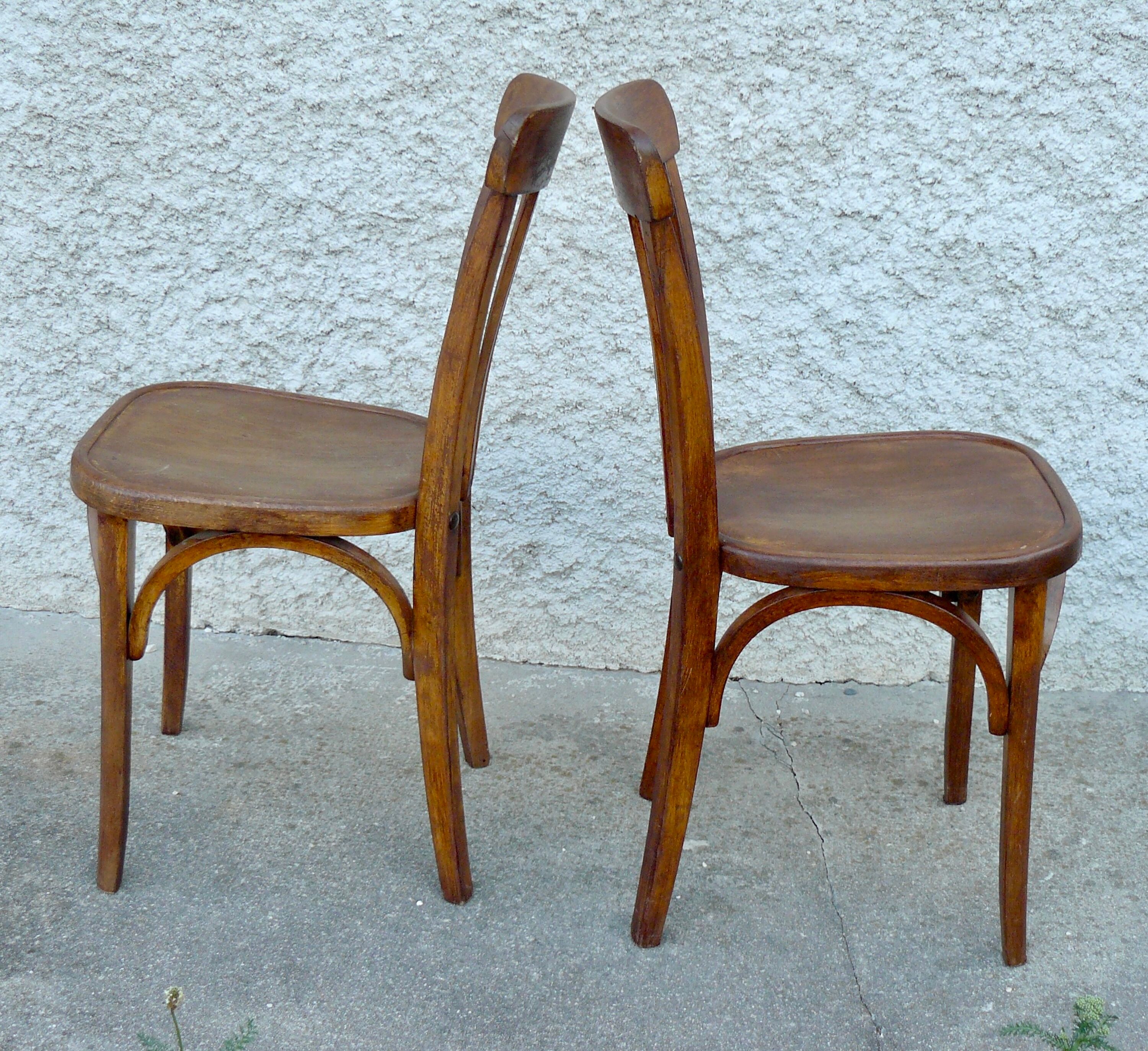 Pair of vintage bistro chairs 1940