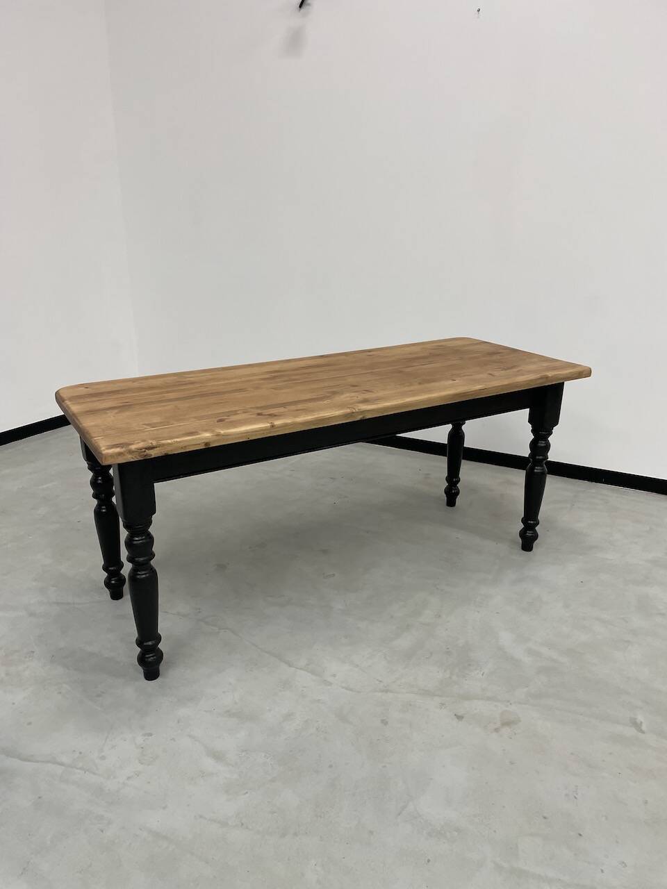 Farm table desk turned legs