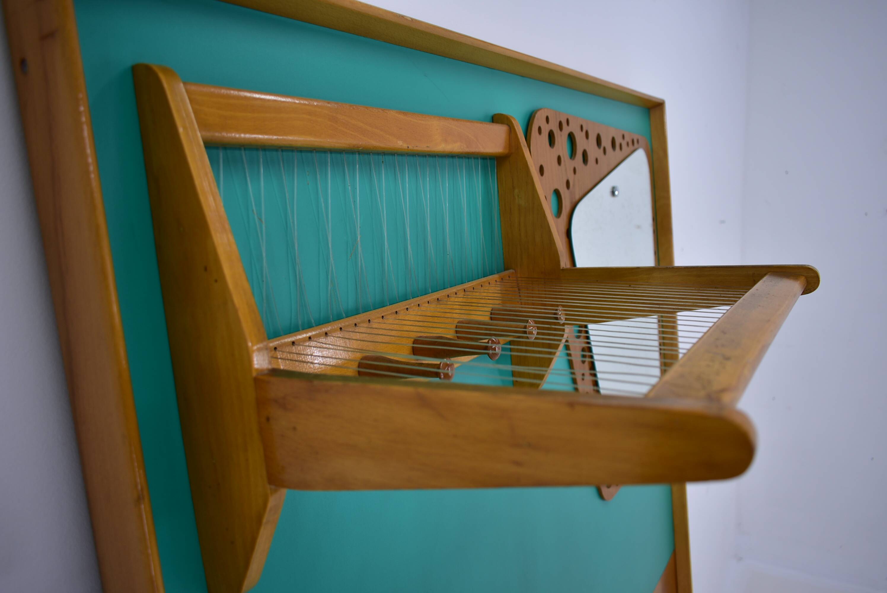 Mid-century wall mounted coat rack Czechoslovakia, 1970s