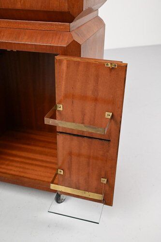 Teak Fliptop Bar Cart