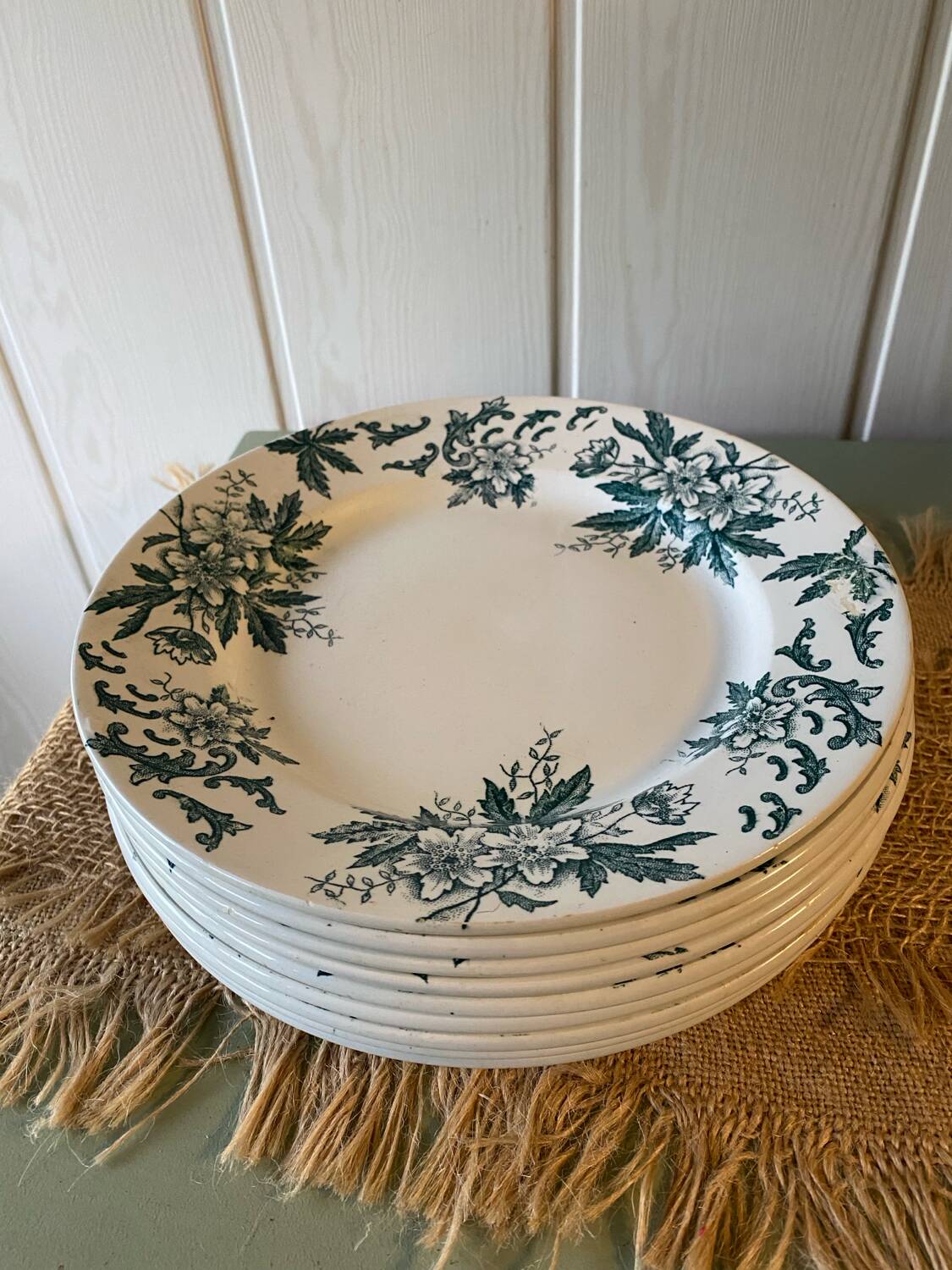 Assiettes terre de fer saint Amand
