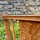 Art Deco corner chair with caning