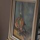 Framed oil on canvas – Still life with lamp, Yvonne Sellier