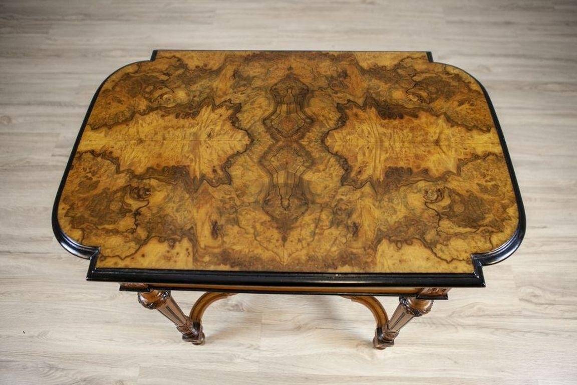 Late 19th Century Walnut Coffee Table, 1890s