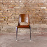 6 Baumann chairs in cognac imitation leather, circa 1960