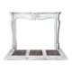 Large white marble fireplace in Louis XV style, 19th century.