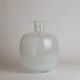 Murano glass vase "Pulegoso" in the shape of an amphora, with scroll handles, signed Seguso Vetri d'Arte.