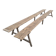 Pair of rustic oak and fir farmhouse benches 1900s - 3m85
