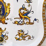 Old Gien earthenware serving dish