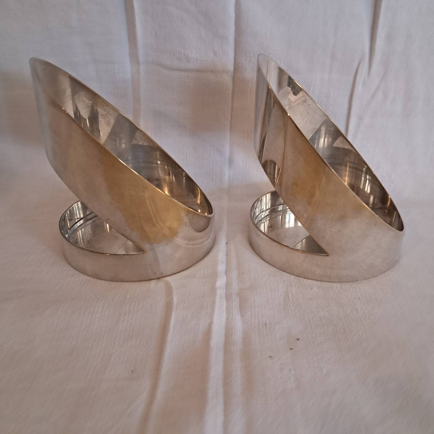 Pair of Paolo Gatti designer bottle holders