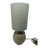 Ceramic lamp and linen shade