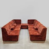 Vintage modular element sofa 'Havanna rust'