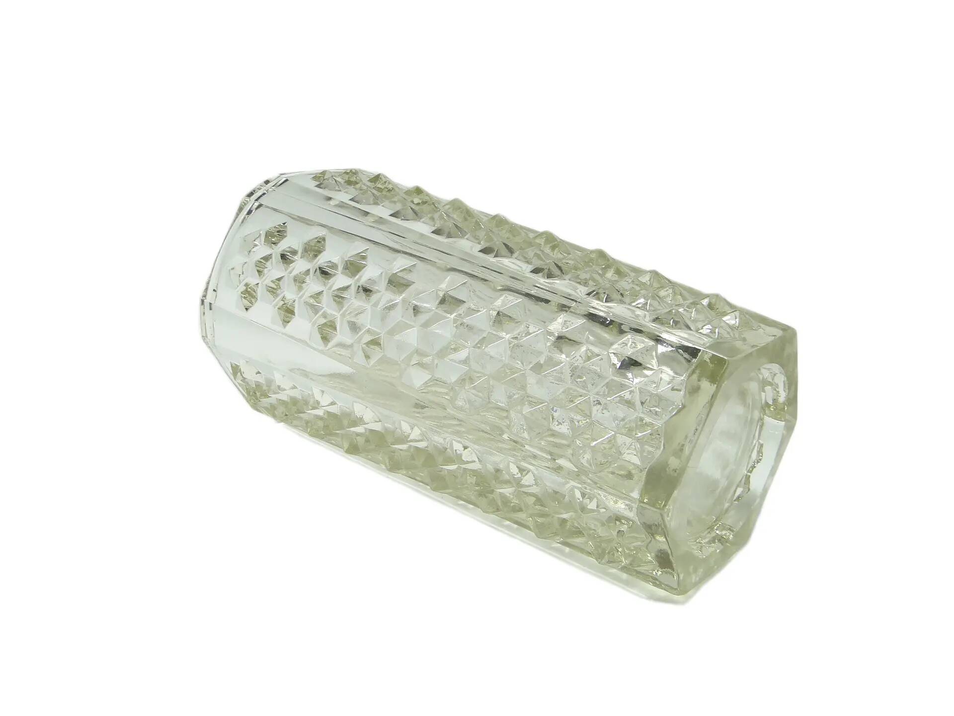 Ćwieki vase, transparent glass, Ząbkowice, Poland, 1970s.