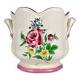 Large cache pot KG Lunéville, model "Street Lamp", rose pattern.