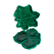 Duo de coupelles feuilles en barbotine verte de Vallauris vintages