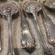 12 silver-plated metal soup spoons by the silversmith Boulenger LXV, half-rich.