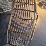Fauteuil rotin allongé