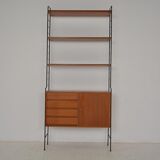Vintage freestanding teak shelf