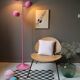 Vintage floor lamp 'intense pink'