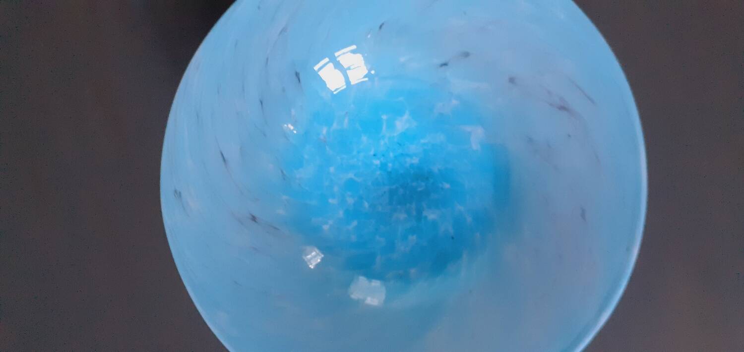 Blown glass paste cup from the 60s