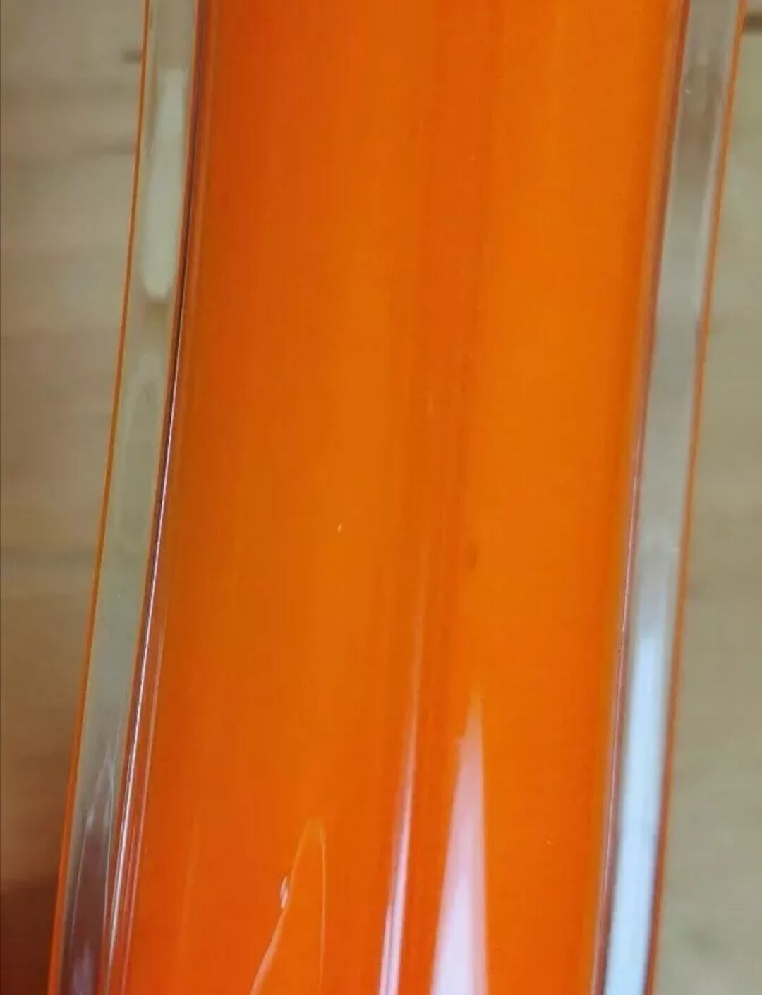Pair of orange blown glass vases