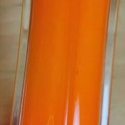 Pair of orange blown glass vases