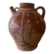 Large antique glazed terracotta jar from the South-West, late 19th century