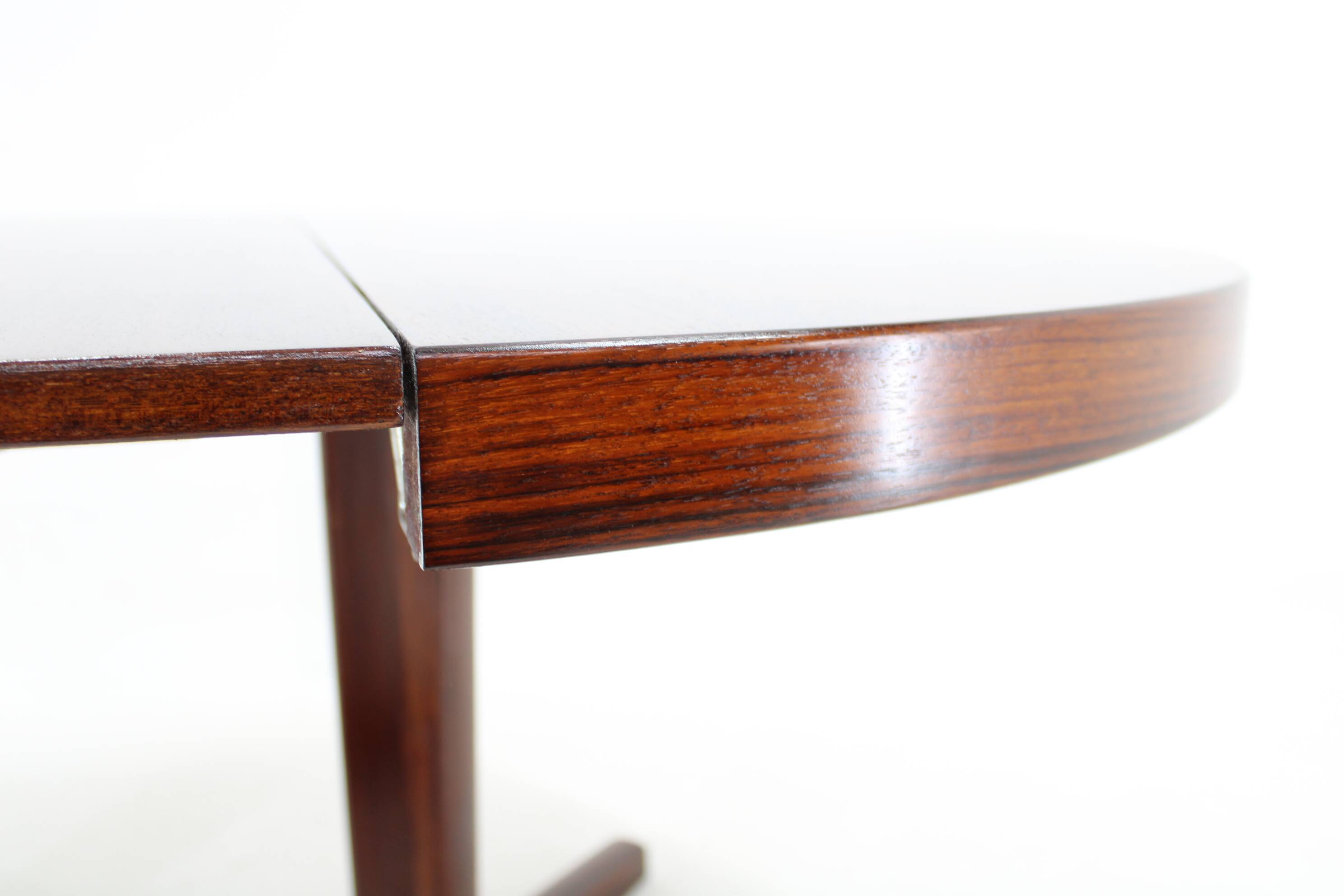 1960s Danish Round Wooden Extendable Table