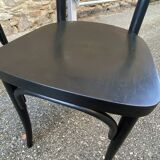 4 French chairs, Café brasserie model, curved wood from the 1970s