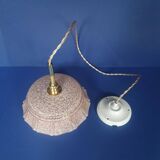 Art Deco pendant lamp from the 30s and 50s, vintage France - newly electrified