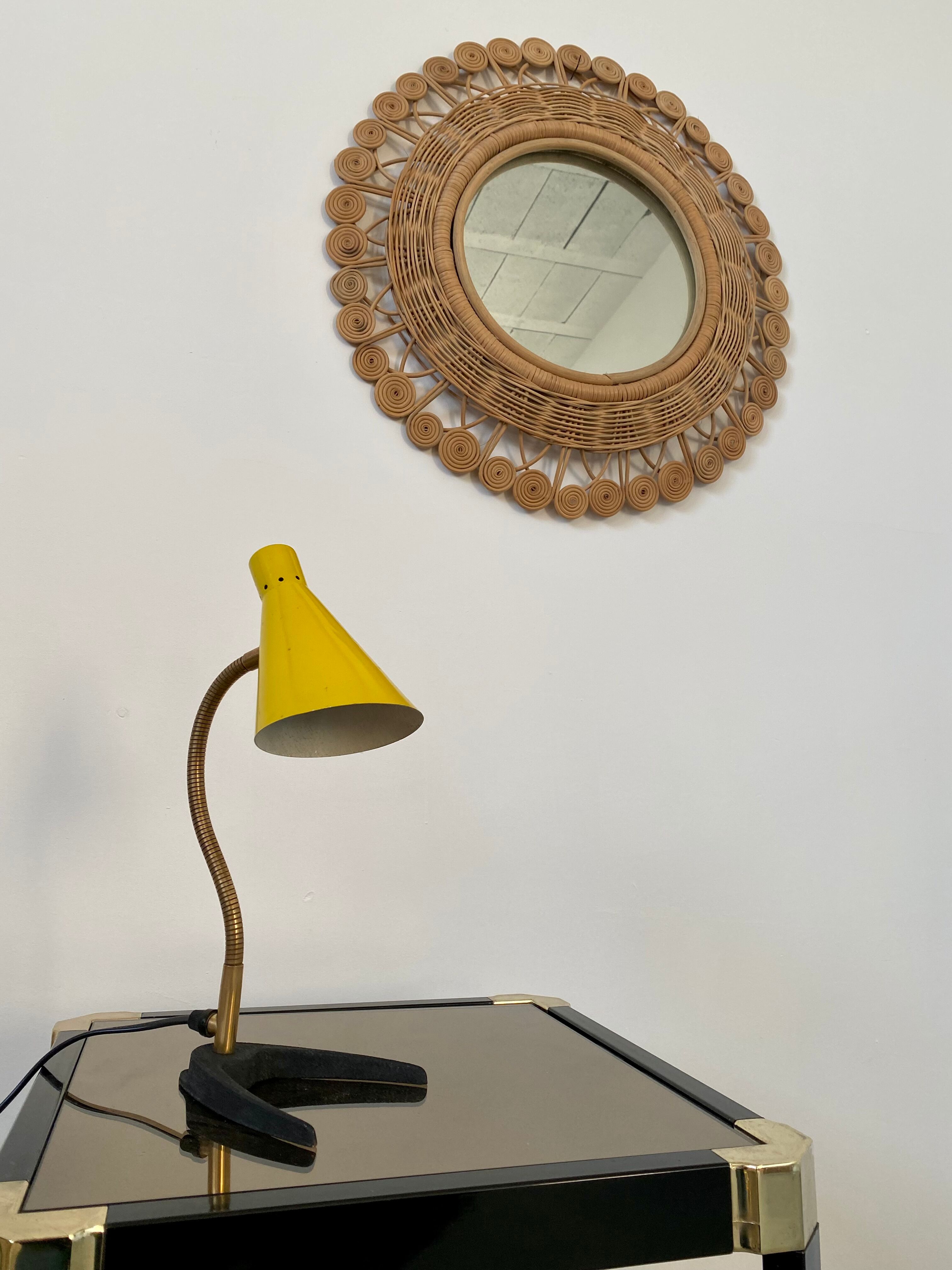 Old lamp cocotte design year 50 yellow