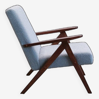 Fauteuil Easy Chair modèle B 310 Var en bouclier bleu clair