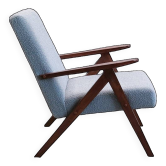 Fauteuil Easy Chair modèle B 310 Var en bouclier bleu clair