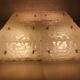 1960s Kalmar Franken Ceiling Lamp Ice Glass Design