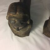 "Rose of may" cast-iron andirons