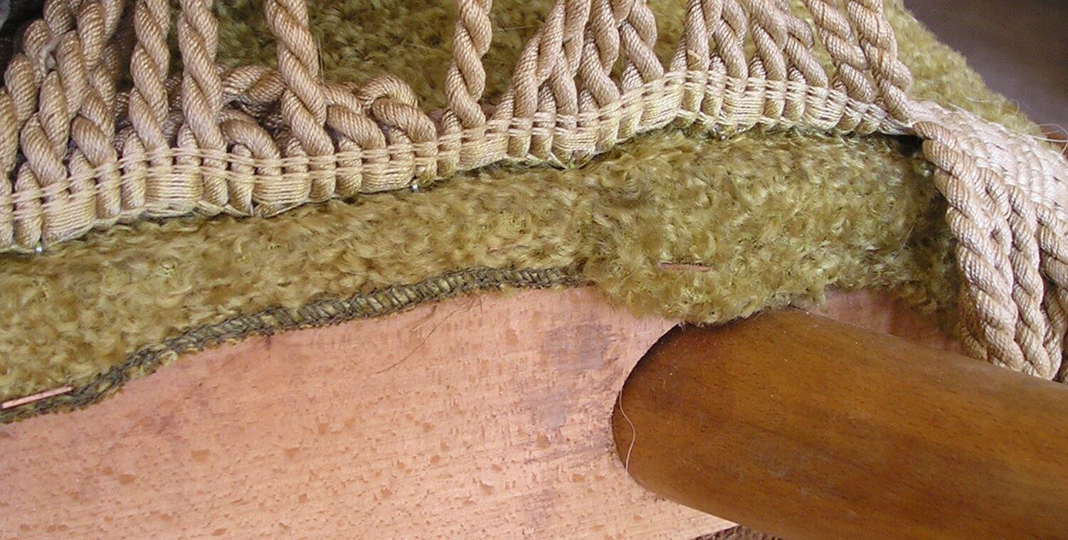 Cocktail chair with compass feet and original fabric
