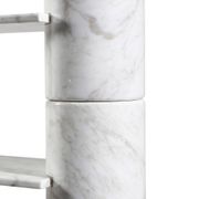 Loico Library by Angelo Mangiarotti in white Carrara marble, mid-20th century Italian.