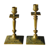 Pair of old candlesticks
