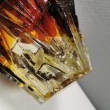 Glass bowl designed by Pertti Santalahti for Humppila Glas Finland 1960-170s.