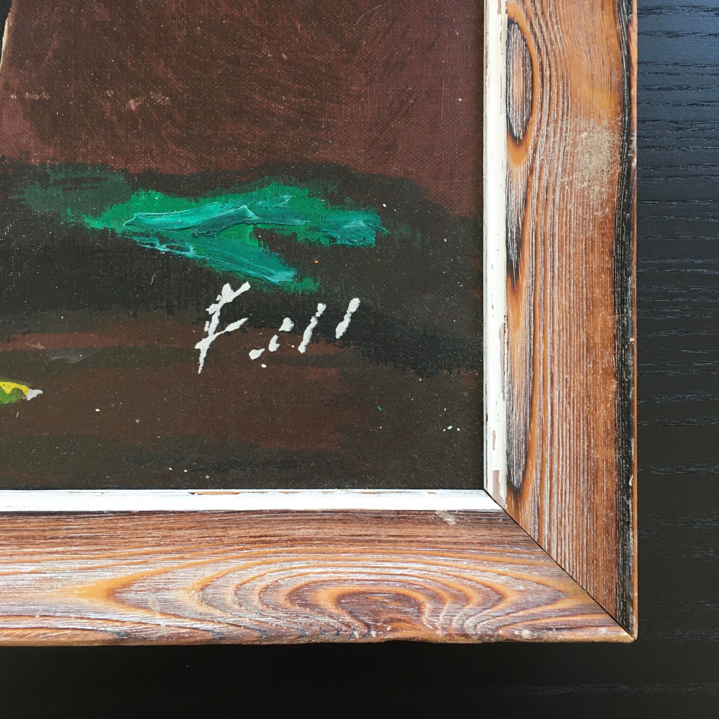 Blue vase bouquet painting