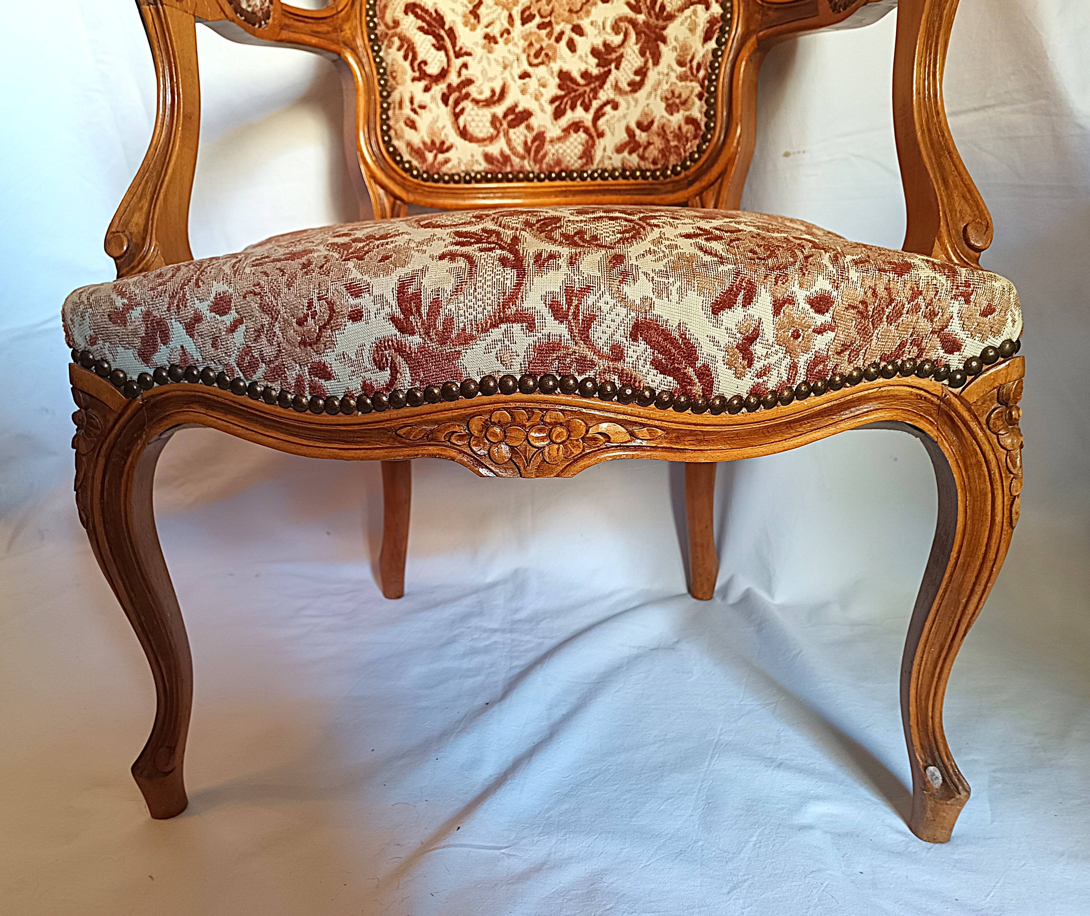 Fauteuil cabriolet ancien bergère chaise