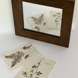 Old mirror, wooden frame