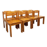 Suite de 8 chaises scandinaves vintage Ilmari Tapiovaara pour Asko en pin