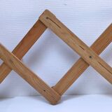 Vintage solid pine accordion coat rack