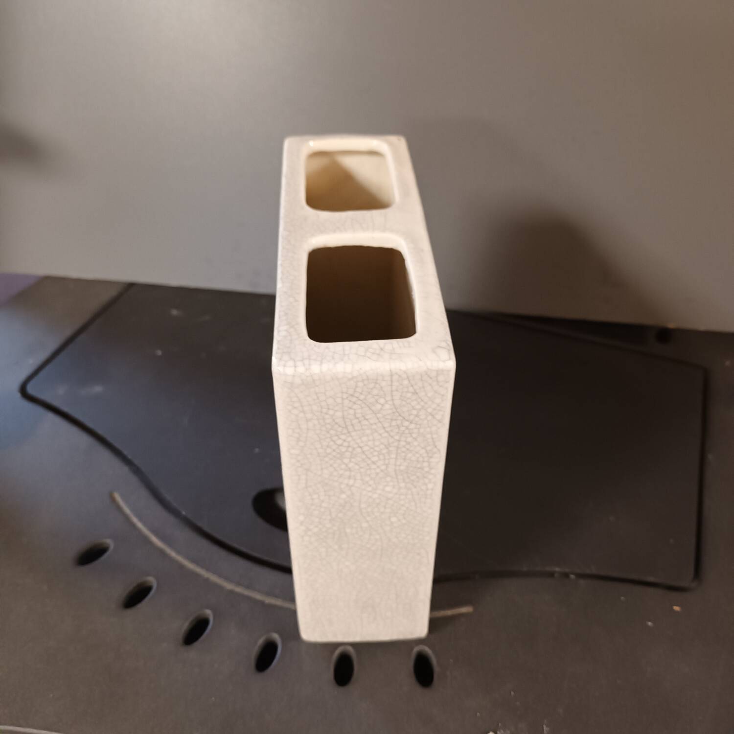 Vintage cracked ceramic vase