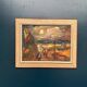 Original Swedish Oil on Panel – “Landscape with Figures” by Lars Niklasson