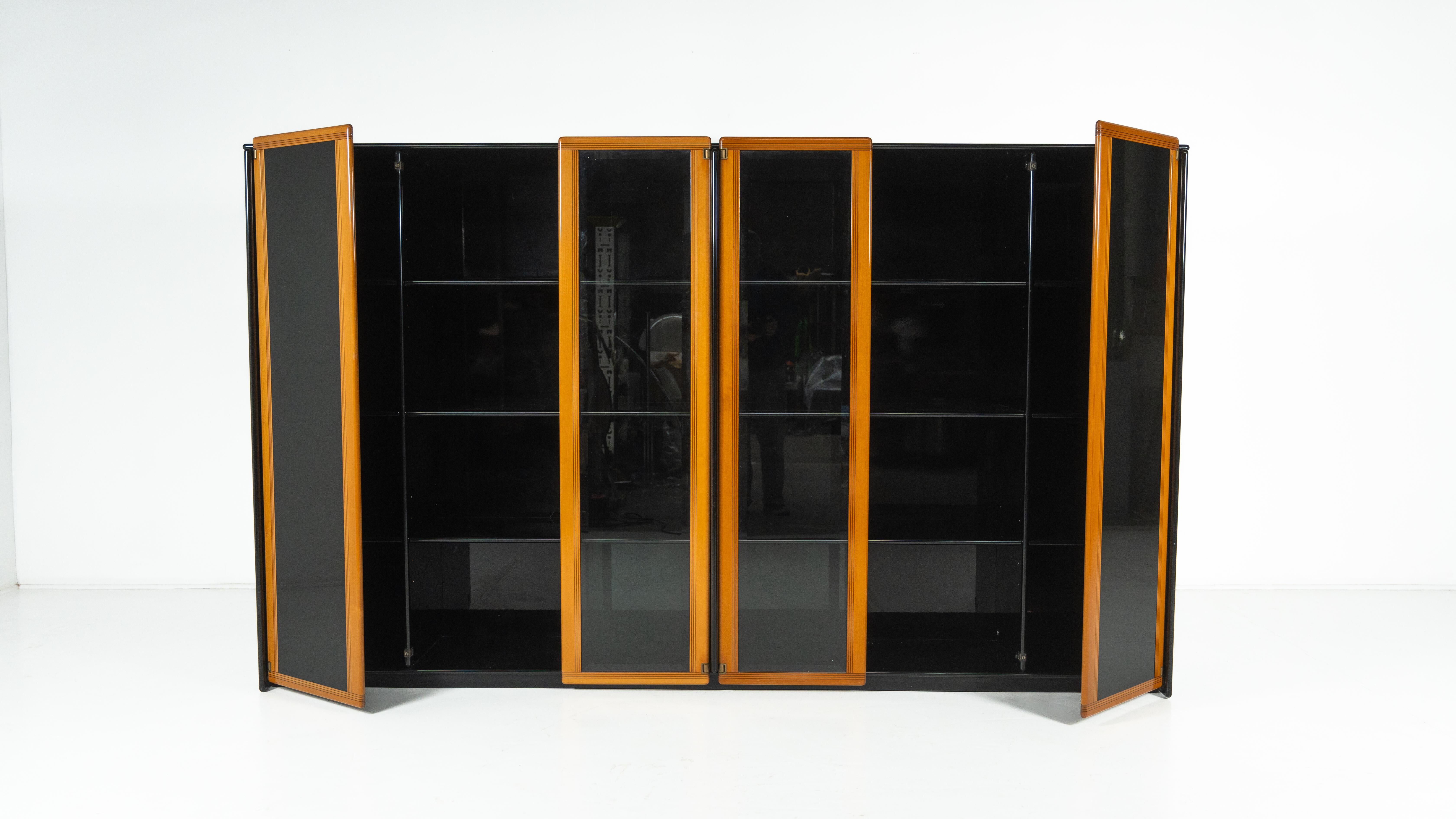 Library/Display Cabinet Artona modern mid-century by Afra and Tobia Scarpa, Maxalto