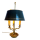 Bronze bouillotte lamp, Empire style, with dimmer switch.
