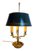 Bronze bouillotte lamp, Empire style, with dimmer switch.