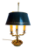 Bronze bouillotte lamp, Empire style, with dimmer switch.